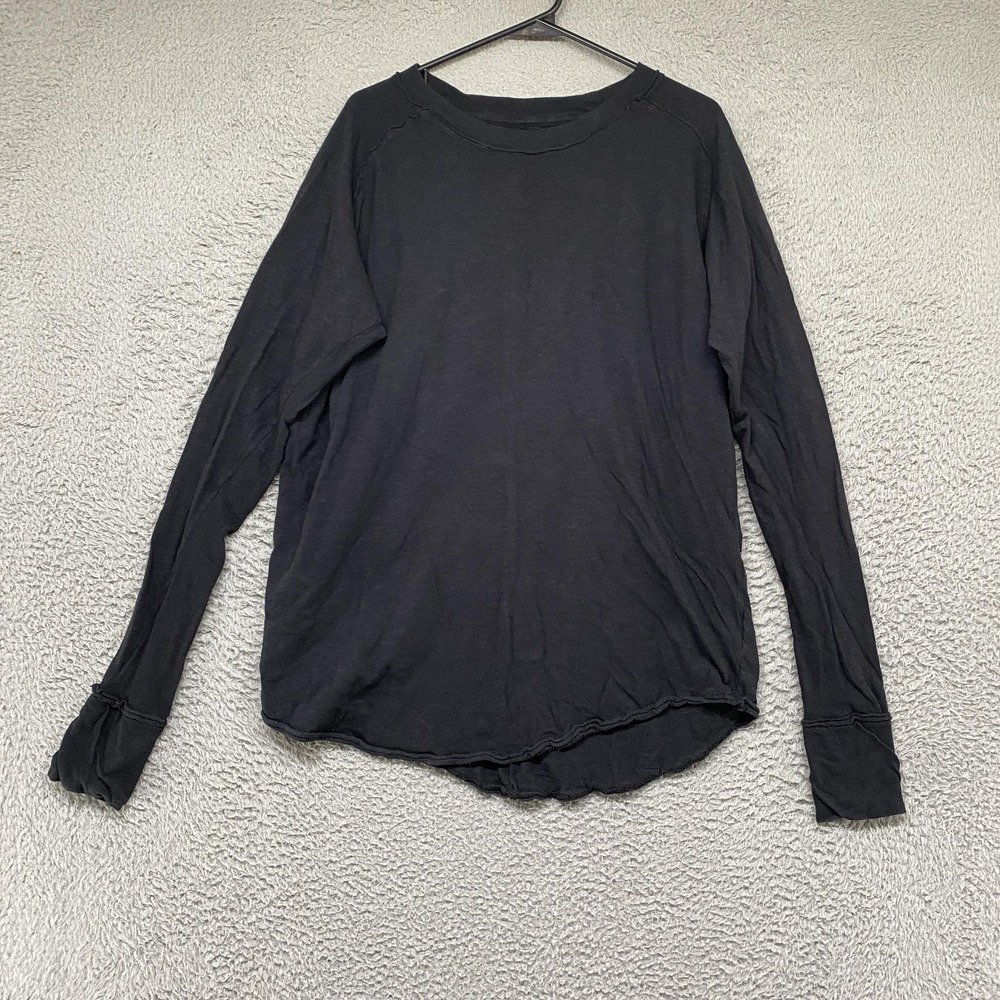 We The Free Arden Long Top Womens Small Black Slub Grunge Capsule Relaxed